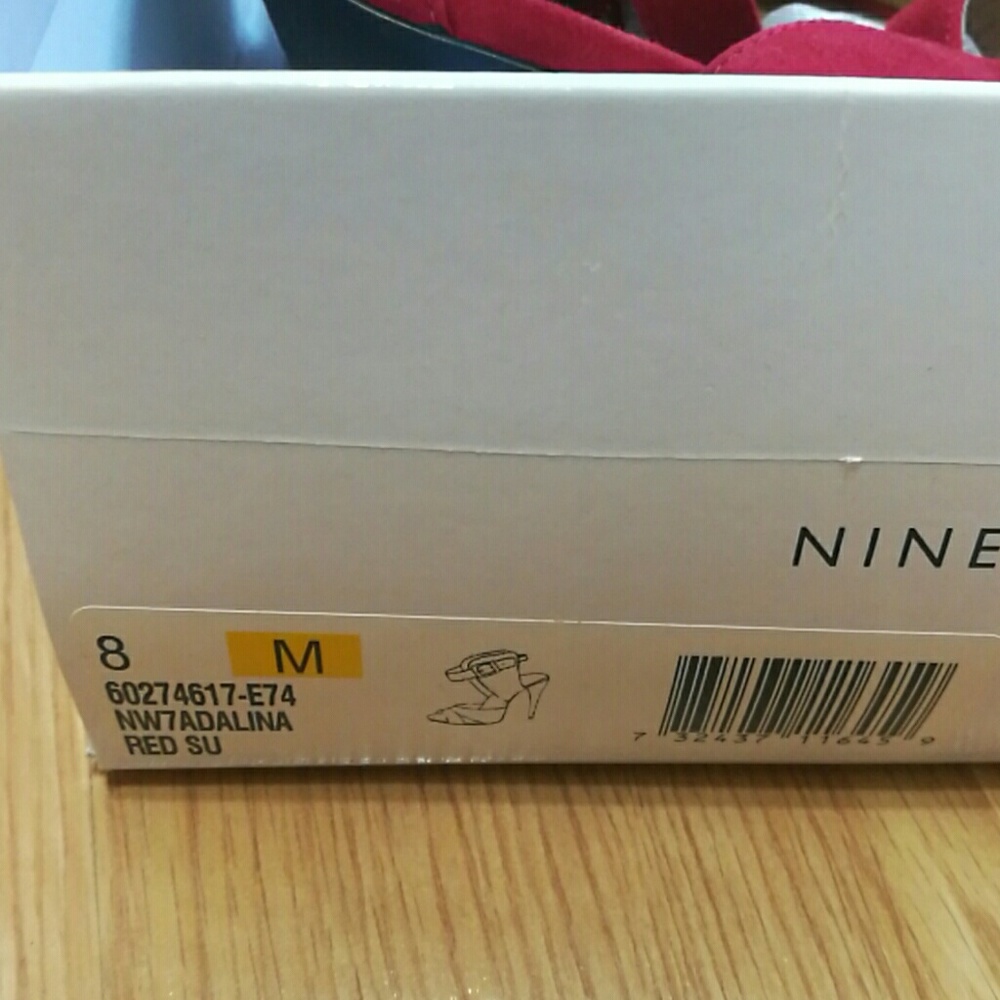 Nine West Adalina Red Suede Heels - Picture 6 of 7